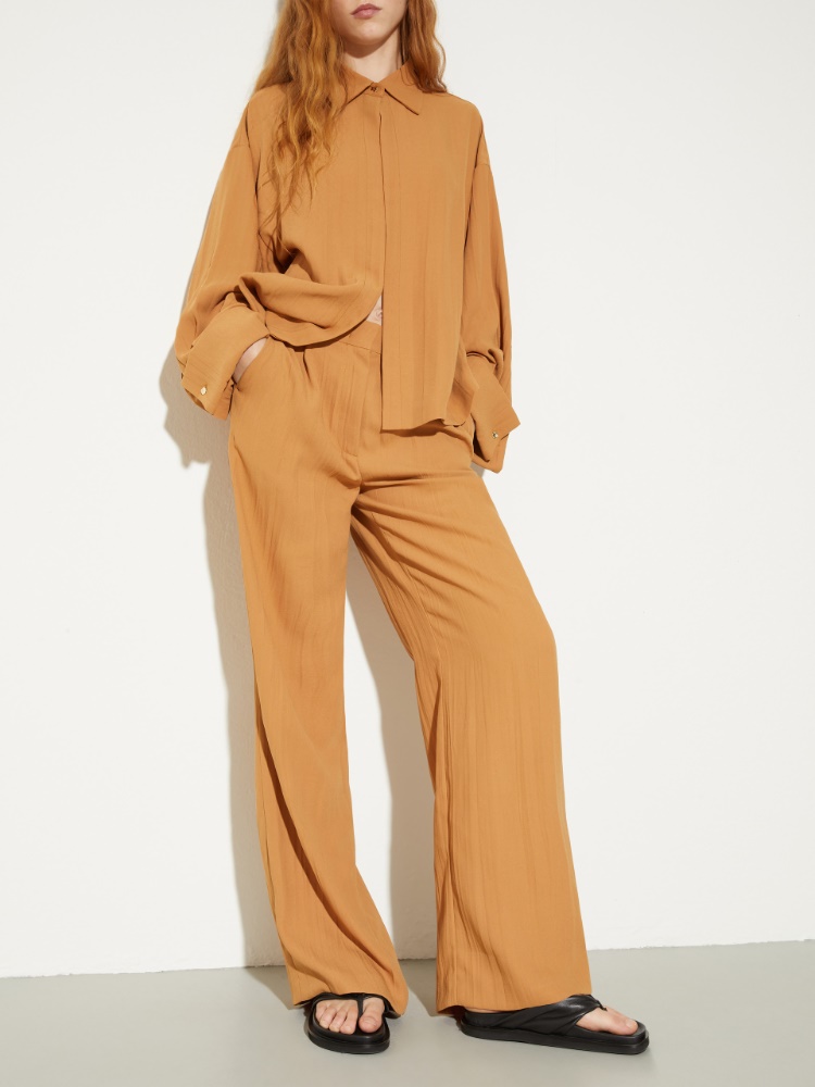 Crinkled envers-satin trousers - MAX&Co.