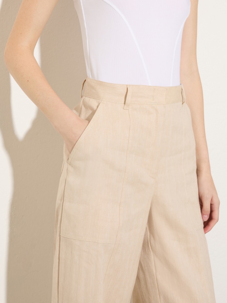 Linen and cotton trousers - MAX&Co. - 3