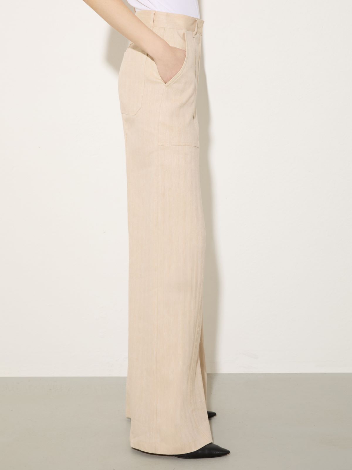 Pantalon en coton et lin - CHANVRE - MAX&Co. - 6