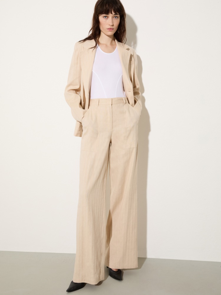 Linen and cotton trousers - ROPE - MAX&Co.