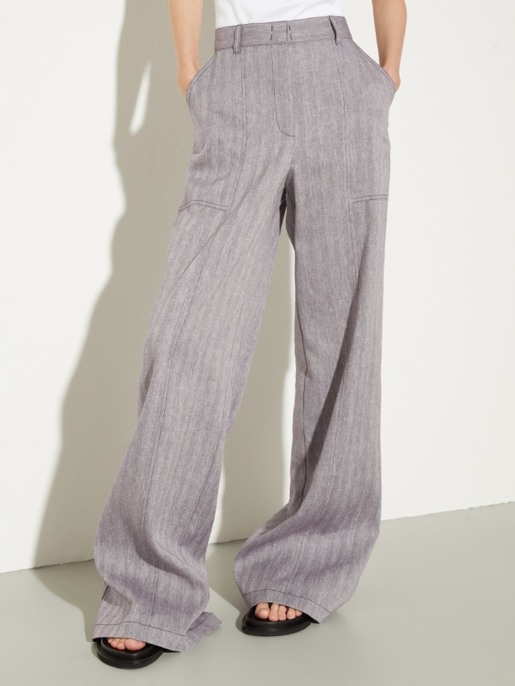 Linen and cotton trousers - MAX&Co.