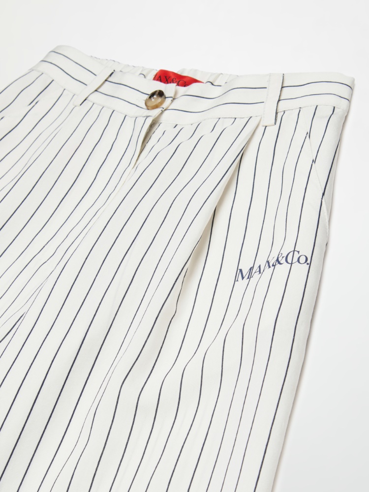 Pantalones palazzo de rayas con logo KID - MAX&Co. - 3