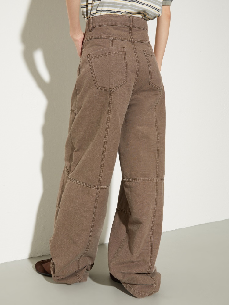 Barrel-leg canvas trousers - MAX&Co. - 2