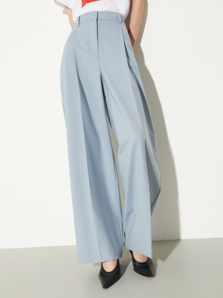 Wide-leg wool-blend trousers - MAX&Co.
