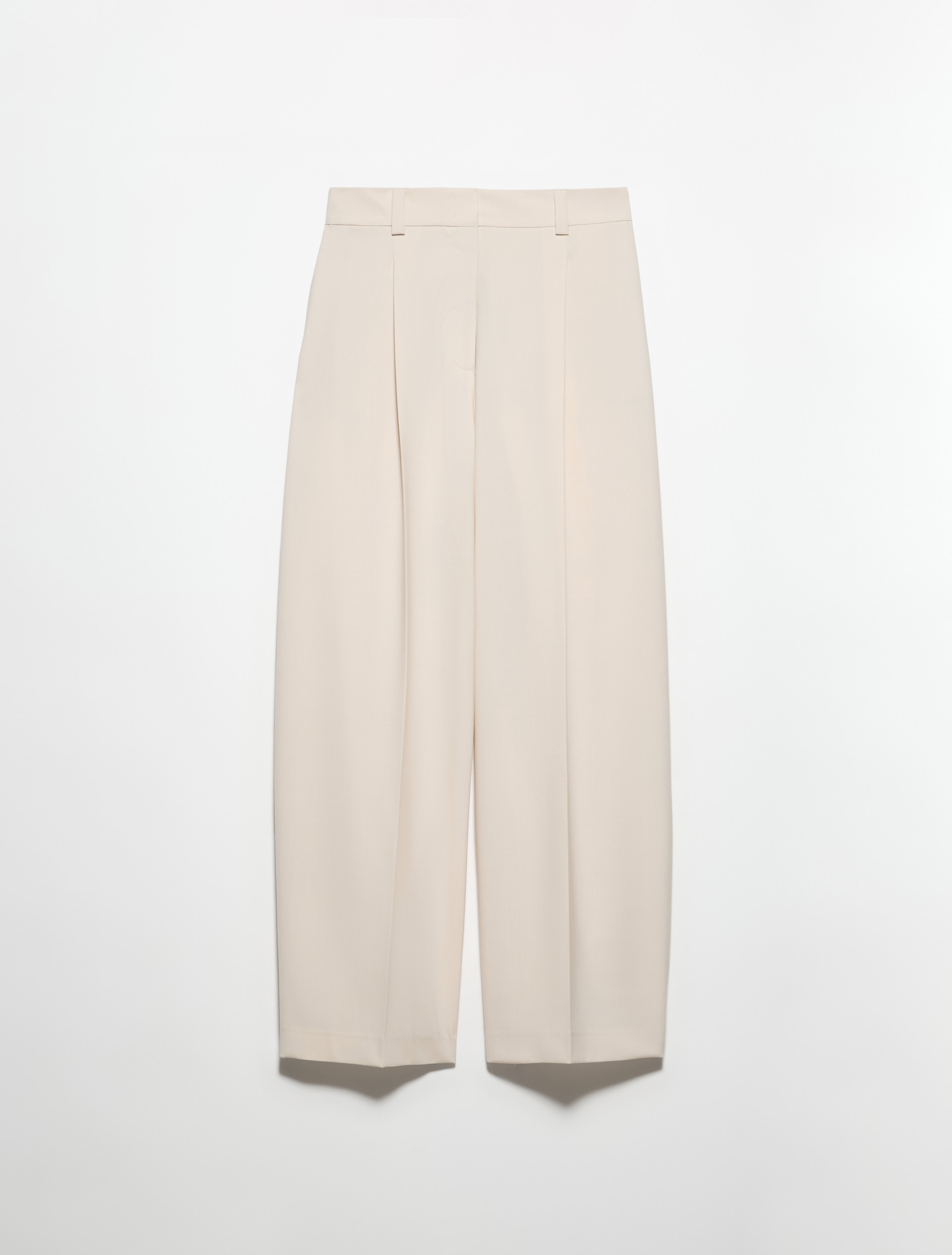 Wide-leg wool-blend trousers - BEIGE - MAX&Co. - 5