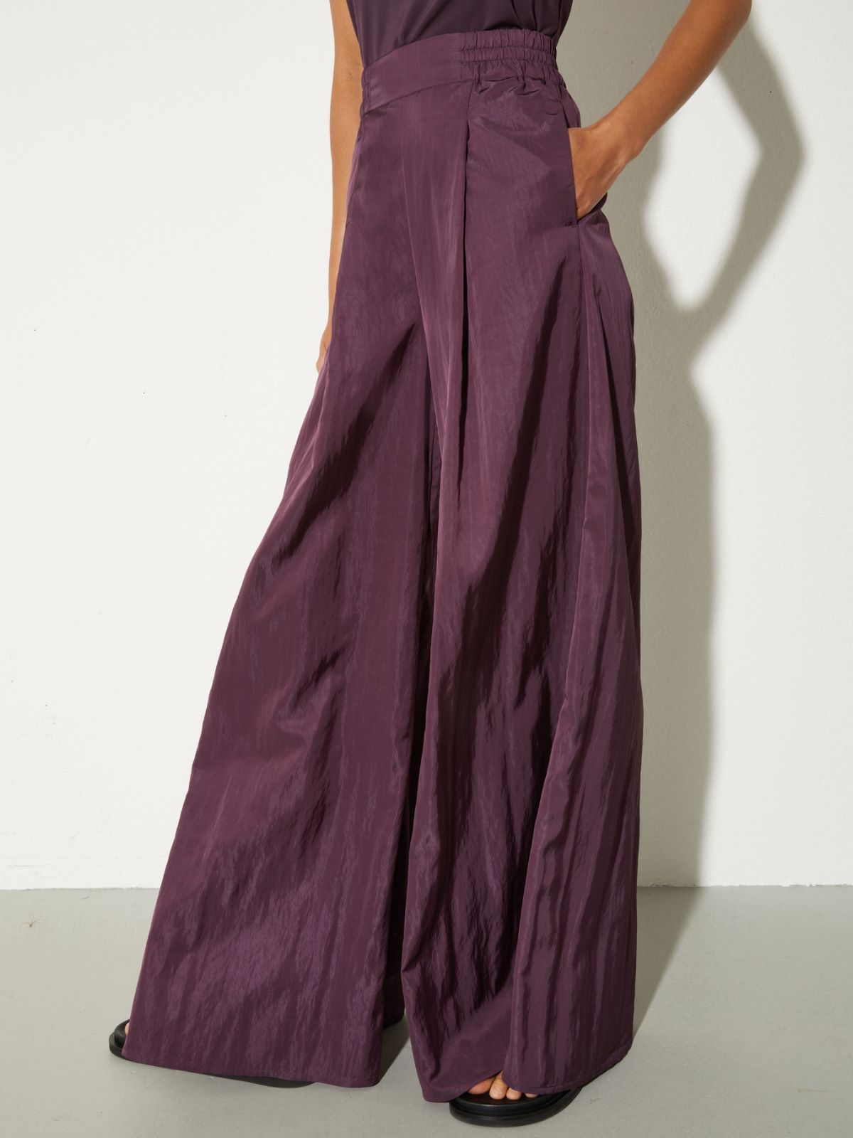 Fallschirmhose mit weitem Bein - DUNKEL VIOLETT - MAX&Co. - 3