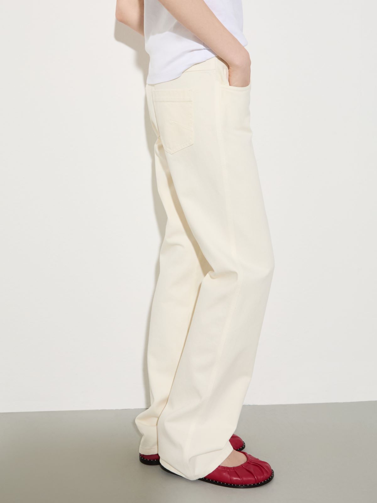 Pantaloni straight leg in drill - PANNA - MAX&Co. - 3