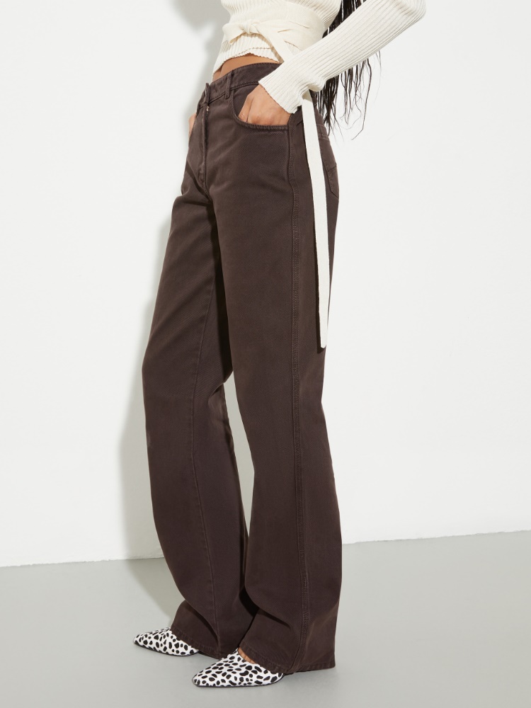 Straight-leg cotton-drill trousers - MAX&Co. - 3