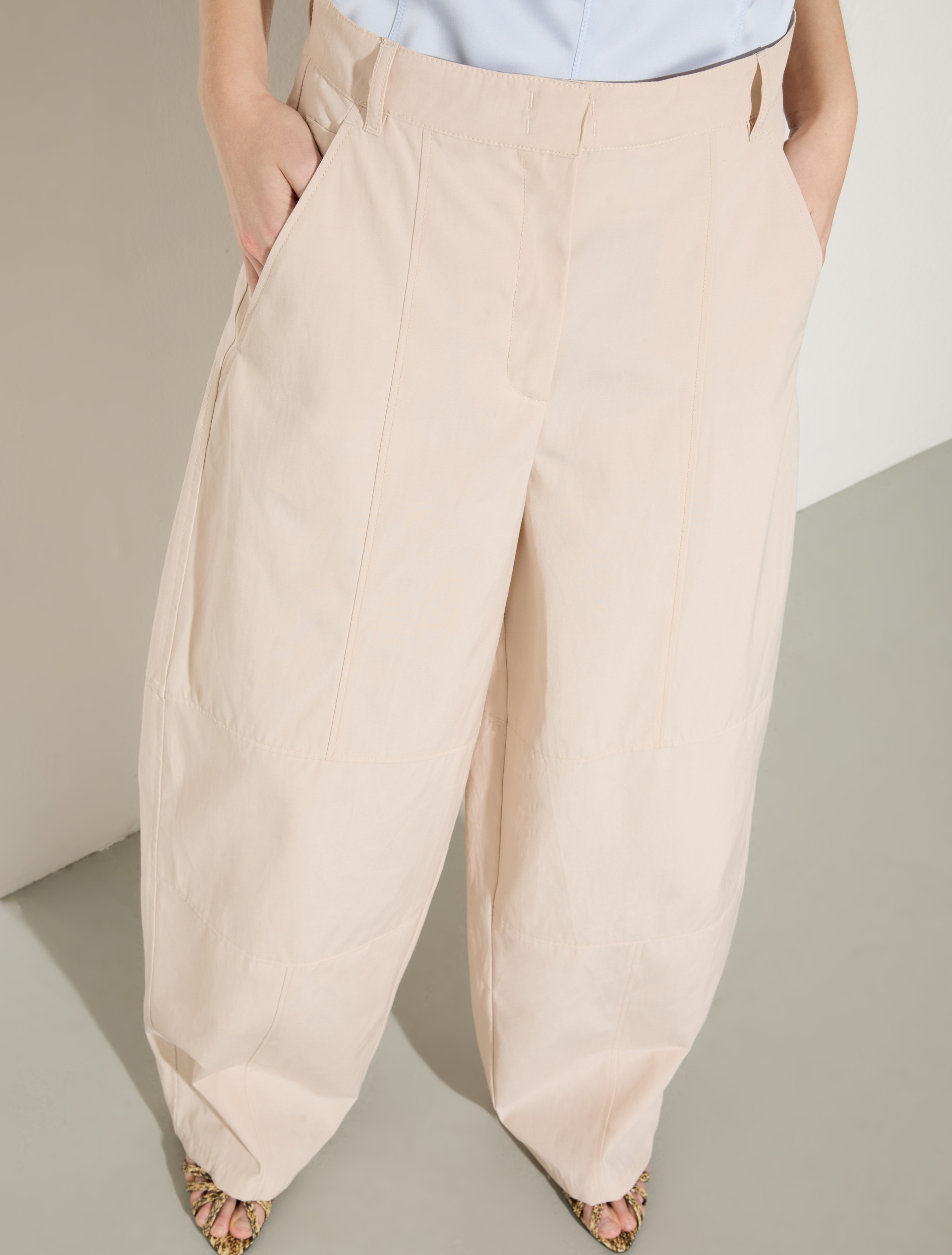 Oversized barrel-leg trousers - BEIGE - MAX&Co. - 3