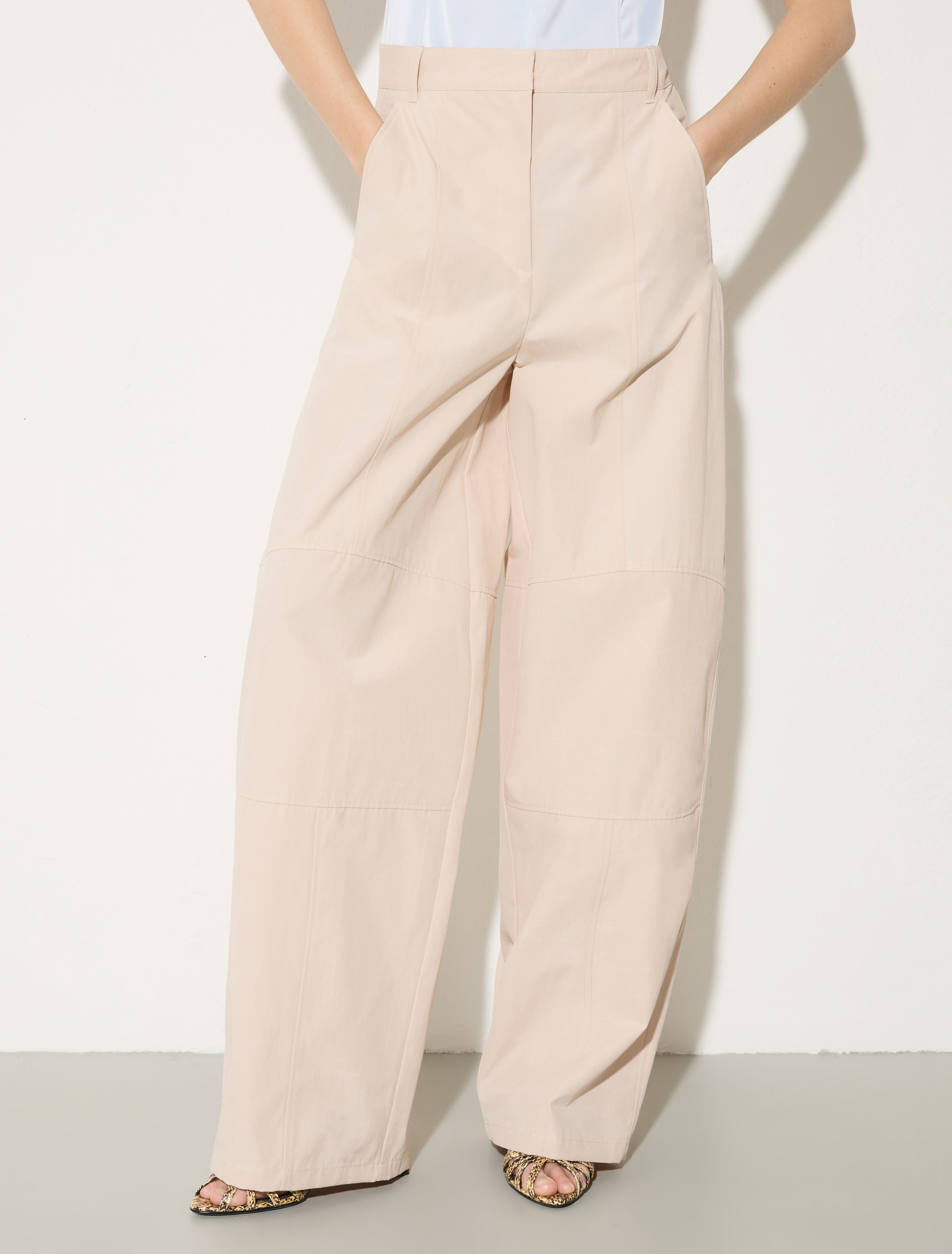 Oversized barrel-leg trousers - BEIGE - MAX&Co.