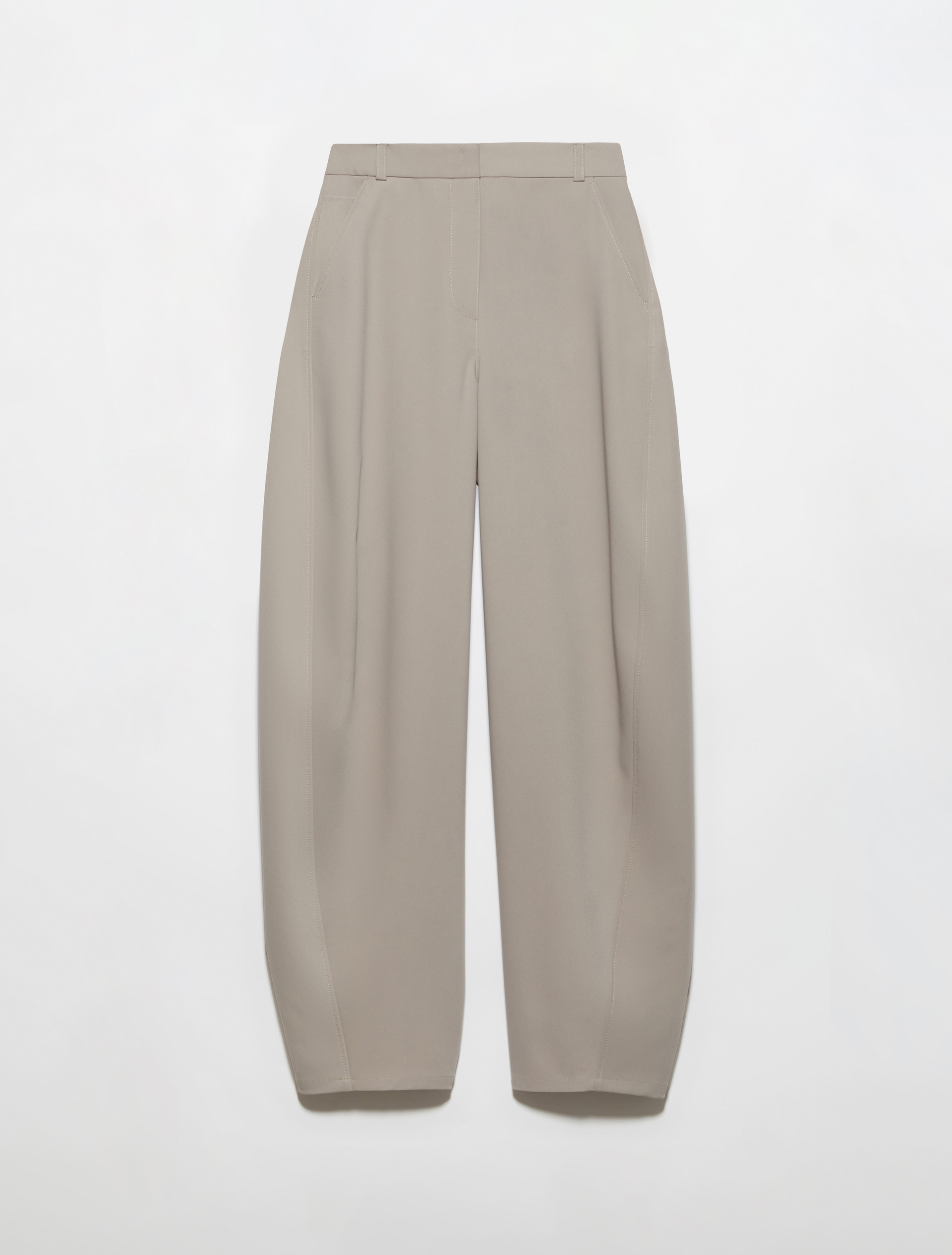 Barrel-leg stretch trousers, light grey | MAX&Co. Barrel-leg stretch trousers - LIGHT GREY - MAX&Co. - 5