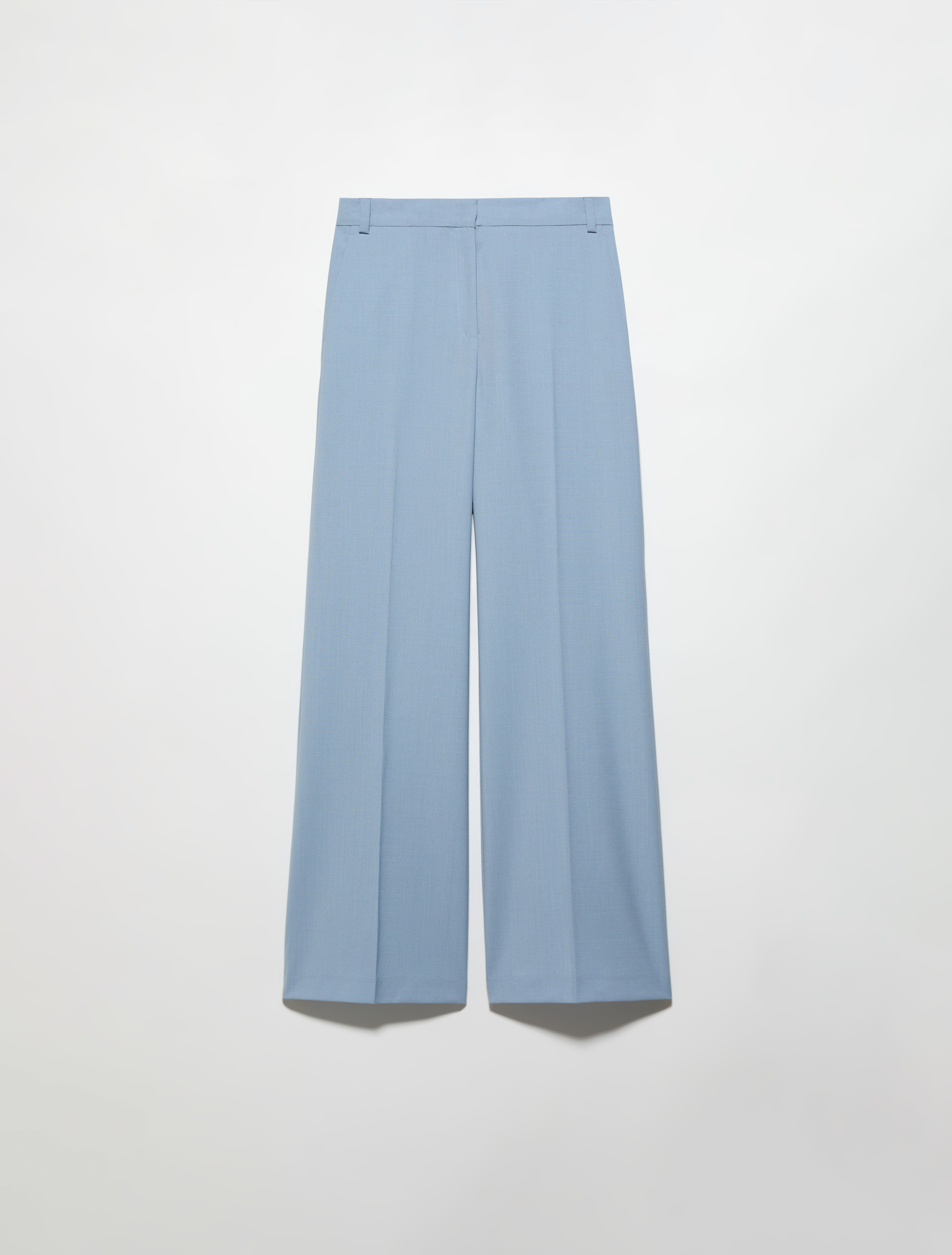 Pantalon droit en laine mélangée - AZURE - MAX&Co. - 5