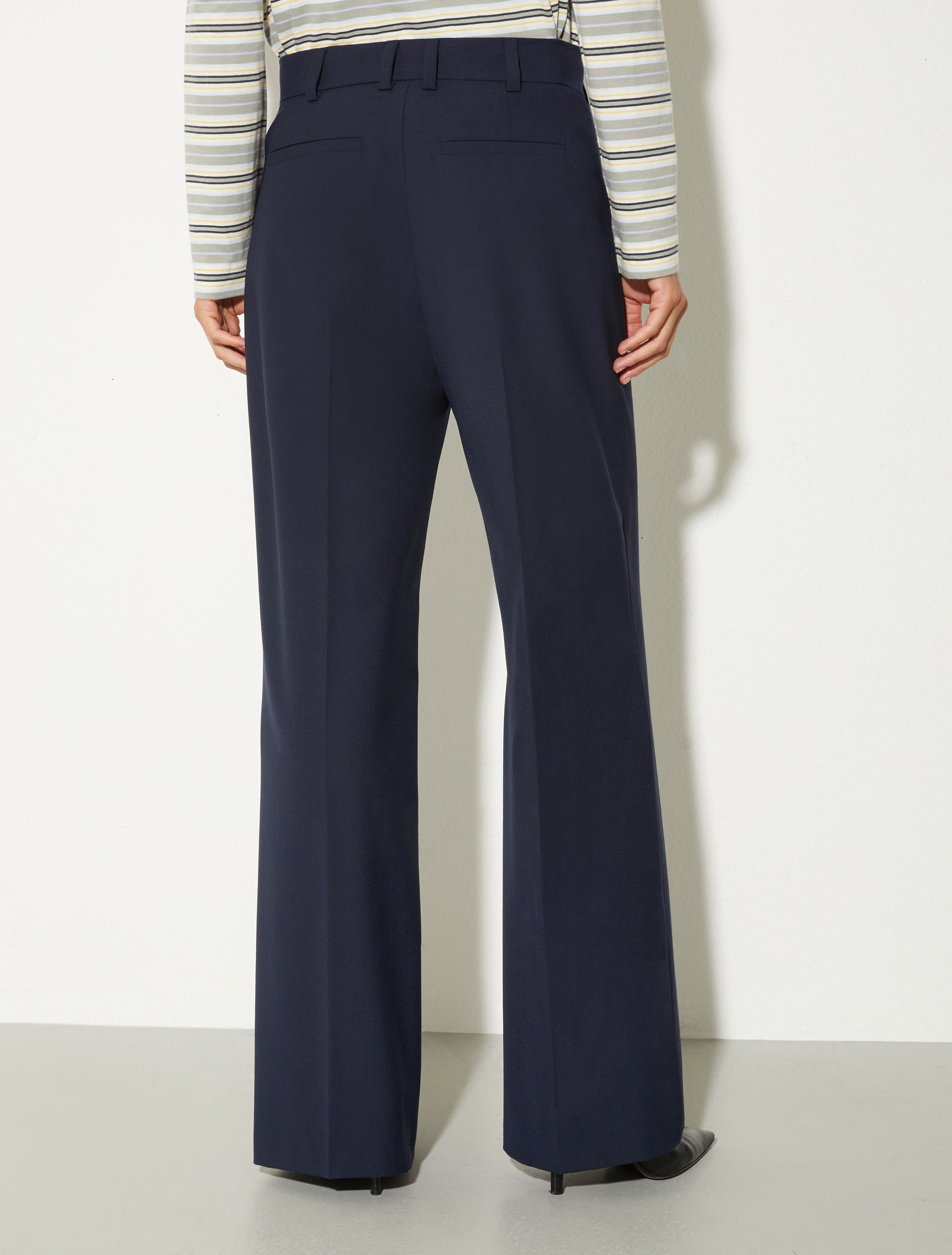 Pantalon droit en laine mélangée - BLEU - MAX&Co. - 2