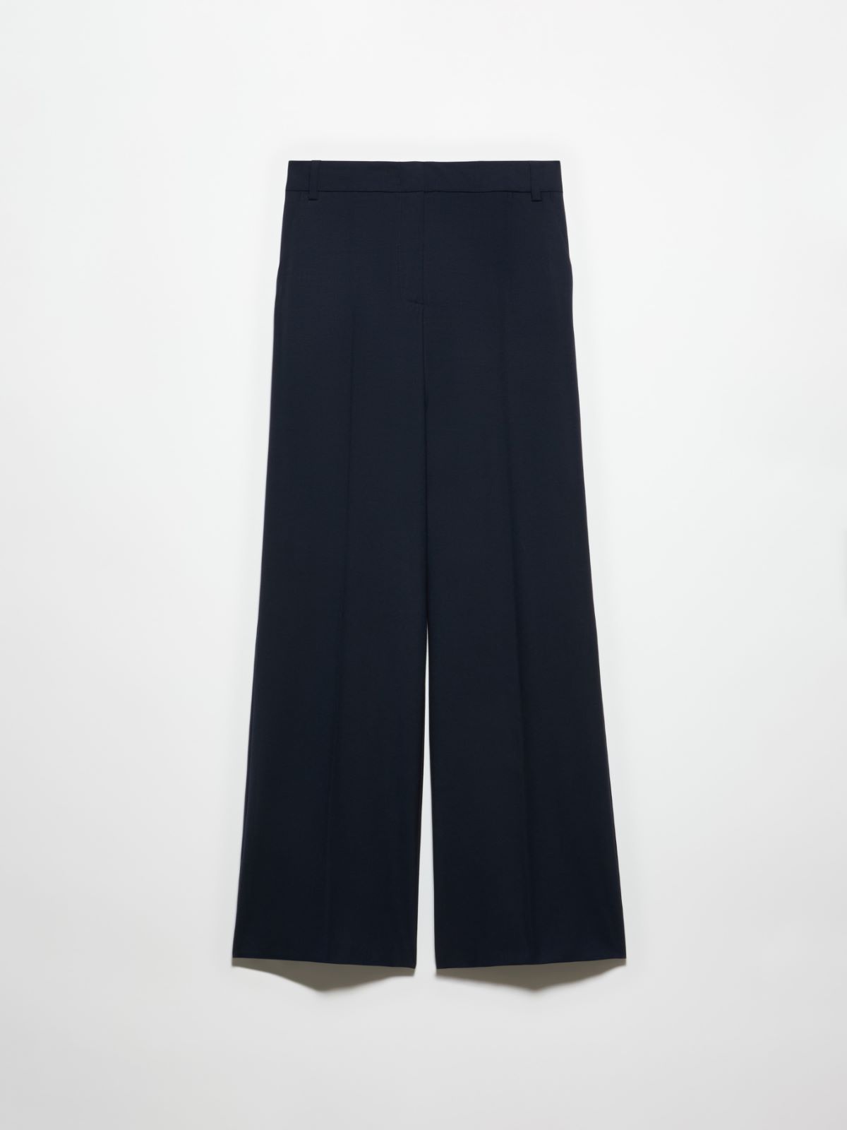 Pantalon droit en laine mélangée - BLEU - MAX&Co. - 5