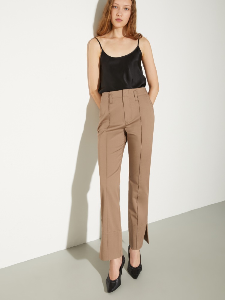 Pantalón de gabardina de algodón - CACAO - MAX&Co.
