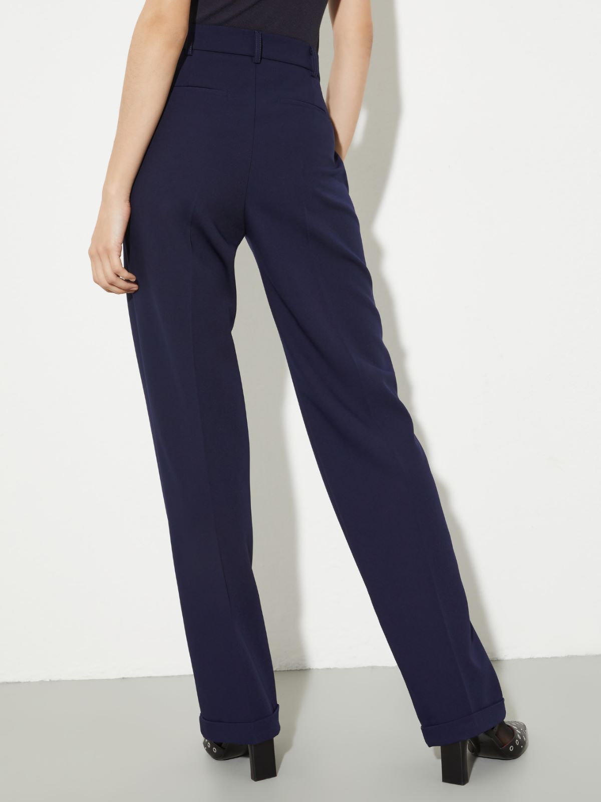 Straight-leg stretch trousers, navy | MAX&Co. Straight-leg stretch trousers - NAVY - MAX&Co. - 2