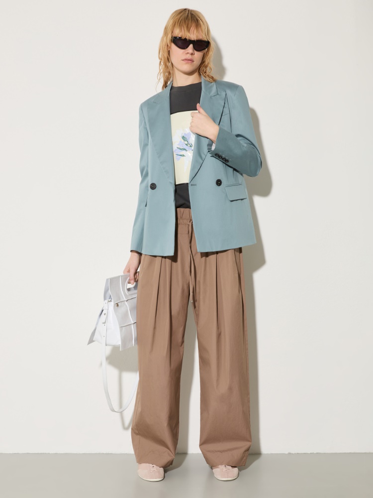 Wide-fit poplin trousers - MAX&Co. - 4