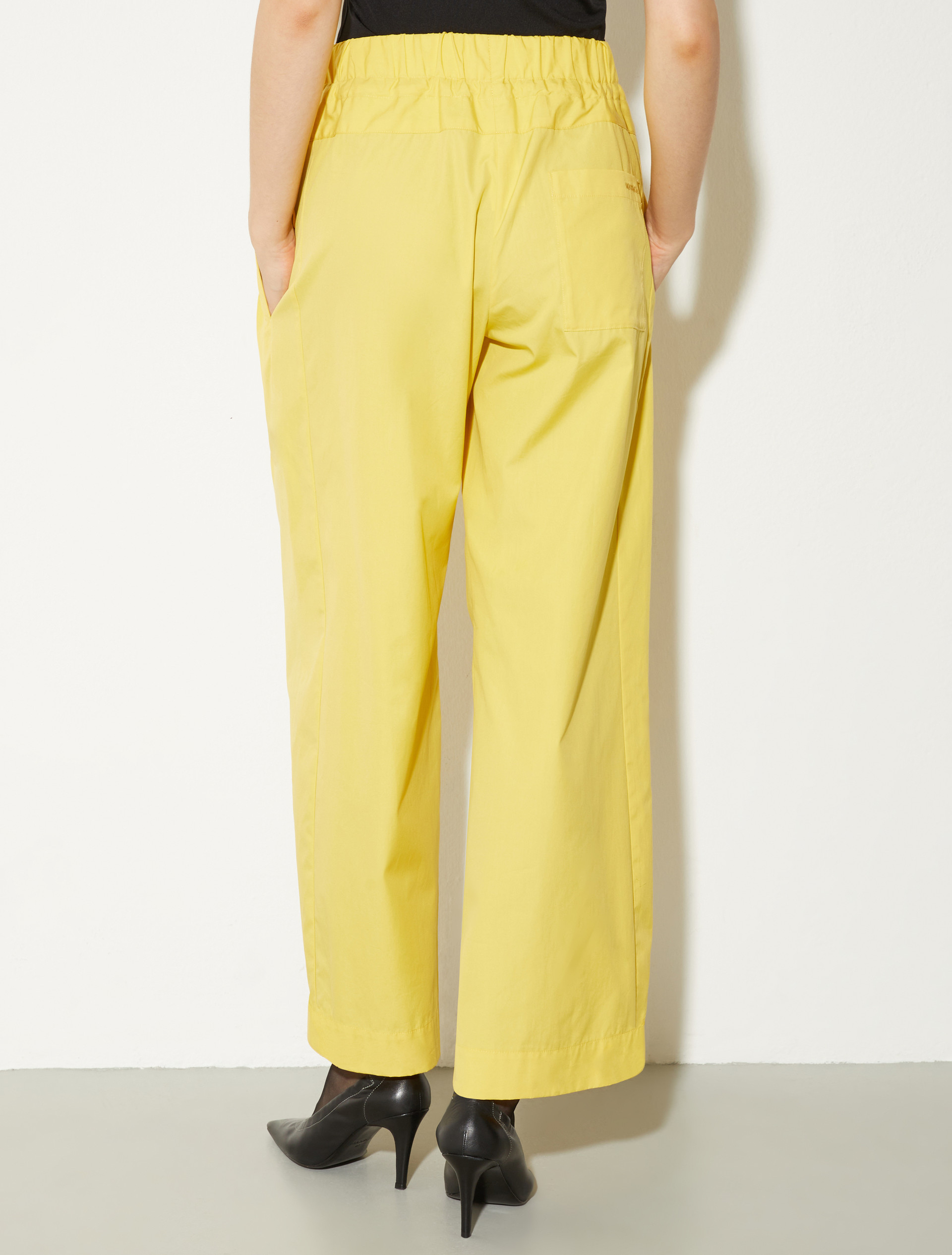 Wide-fit poplin trousers - LIGHT YELLOW - MAX&Co. - 2