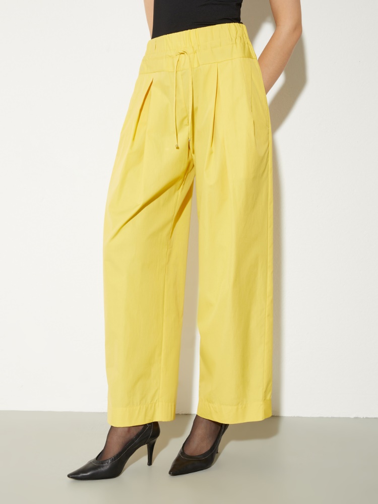 Wide-fit poplin trousers - MAX&Co.