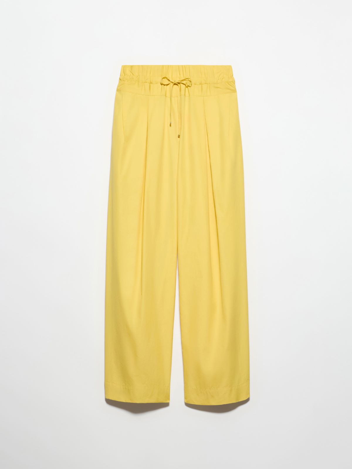 Wide-fit poplin trousers - LIGHT YELLOW - MAX&Co. - 5