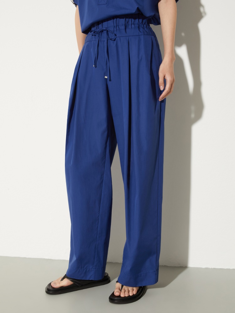 Wide-fit poplin trousers - MAX&Co.