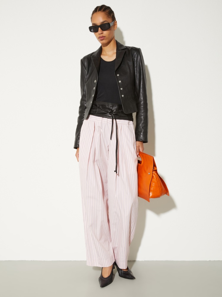 Wide-fit poplin trousers - MAX&Co. - 4