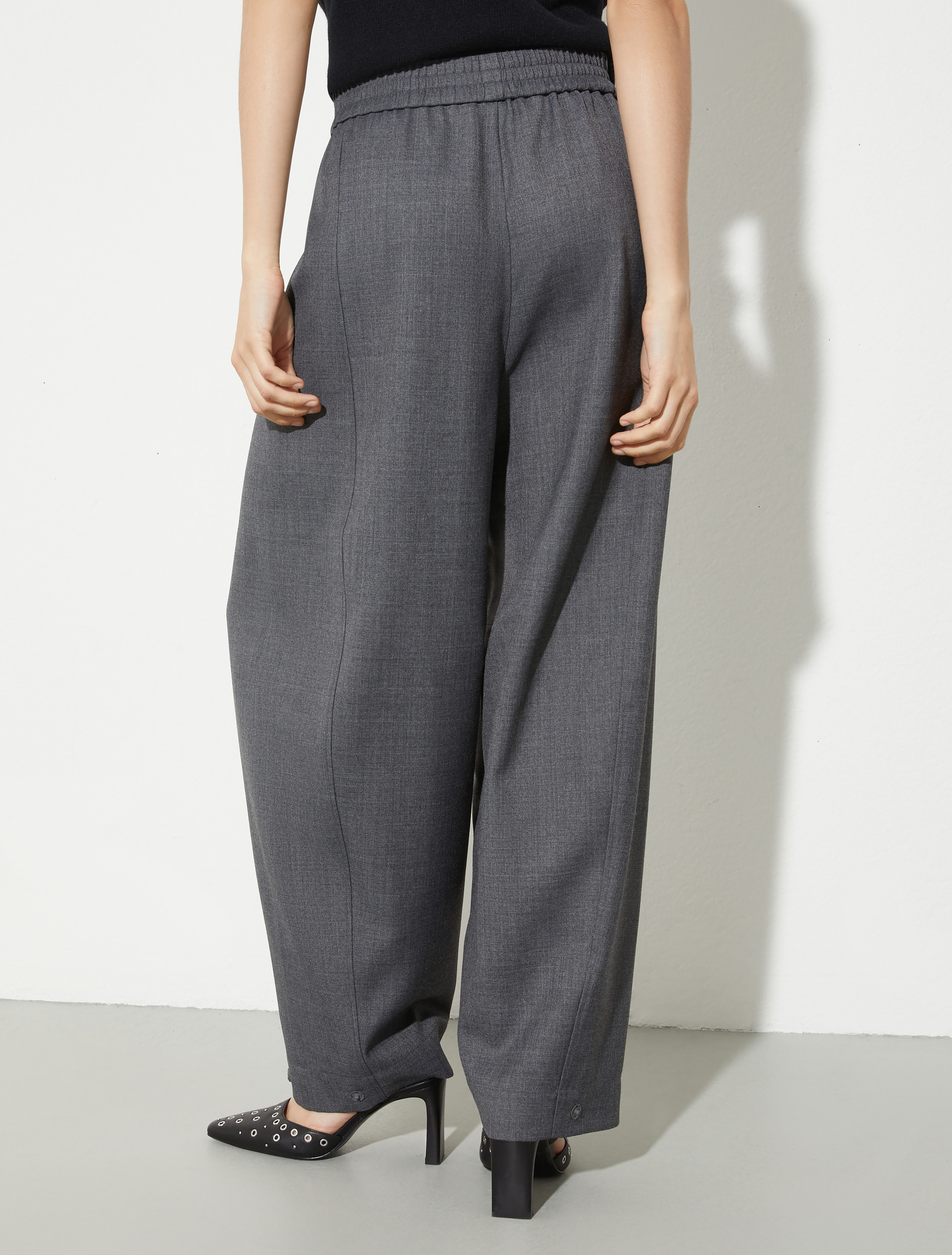 Barrel-leg grisaille trousers, grey | MAX&Co. Barrel-leg grisaille trousers - GREY - MAX&Co. - 2
