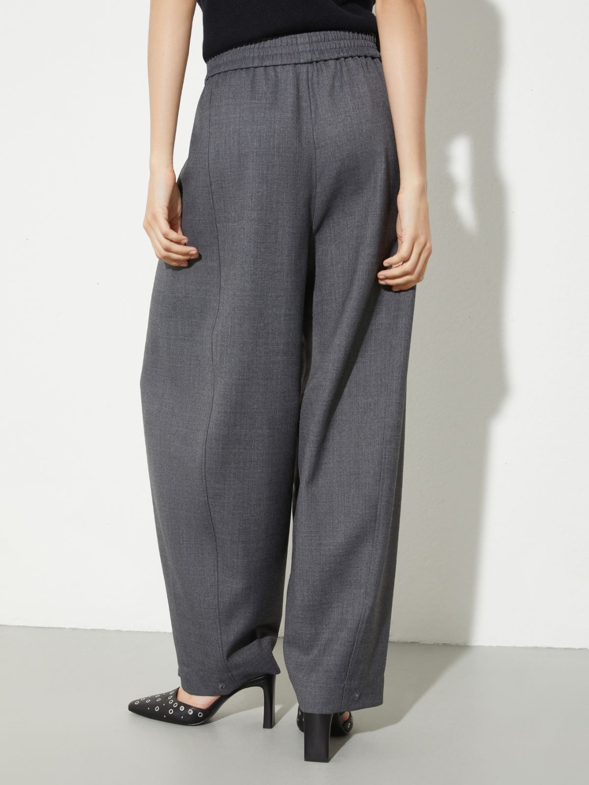 Barrel-leg grisaille trousers, grey | MAX&Co. Barrel-leg grisaille trousers - GREY - MAX&Co. - 2