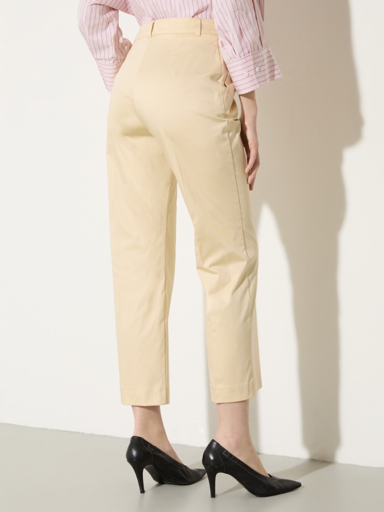 Slim-fit cotton-satin trousers - MAX&Co. - 2