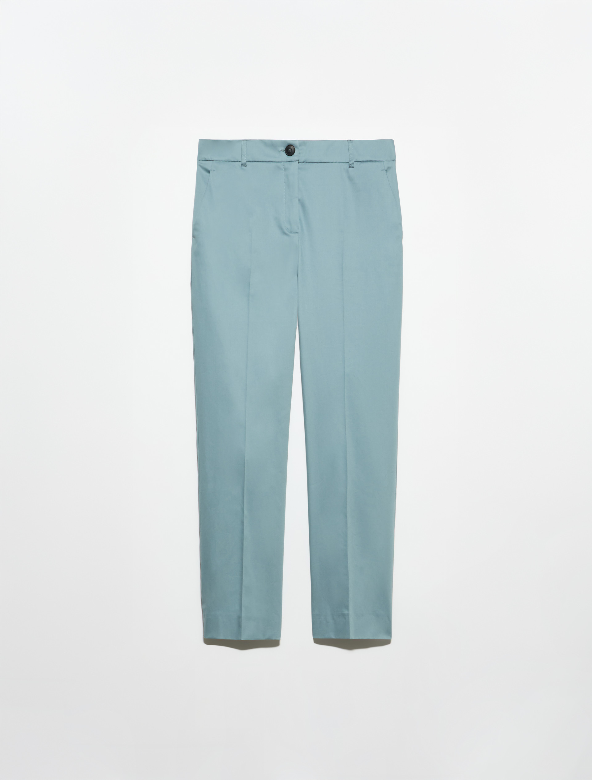 Slim-fit cotton-satin trousers, quartz | MAX&Co. Slim-fit cotton-satin trousers - QUARTZ - MAX&Co. - 5