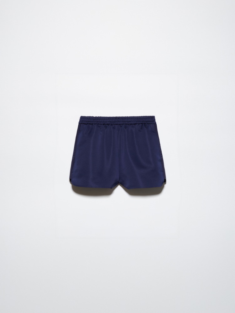 Duchesse satin shorts - NAVY - MAX&Co.