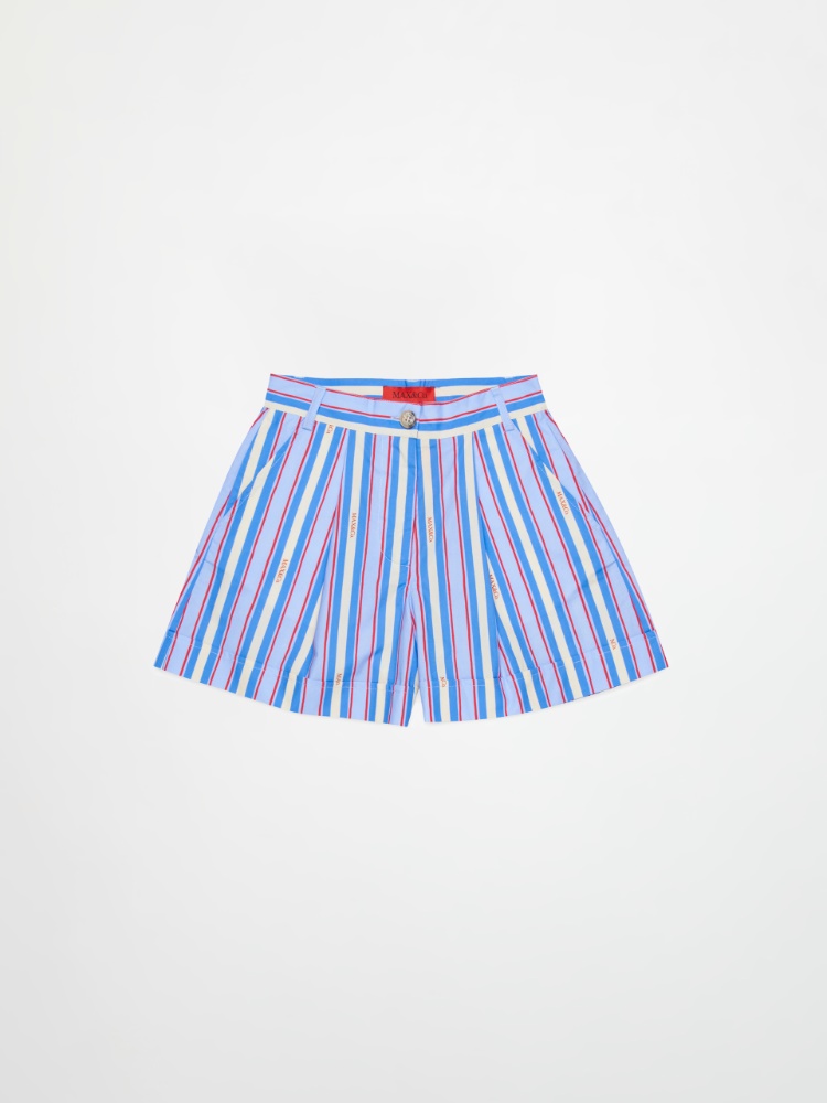 Shorts a rayas con logo KID - LIGHT BLUE - MAX&Co.