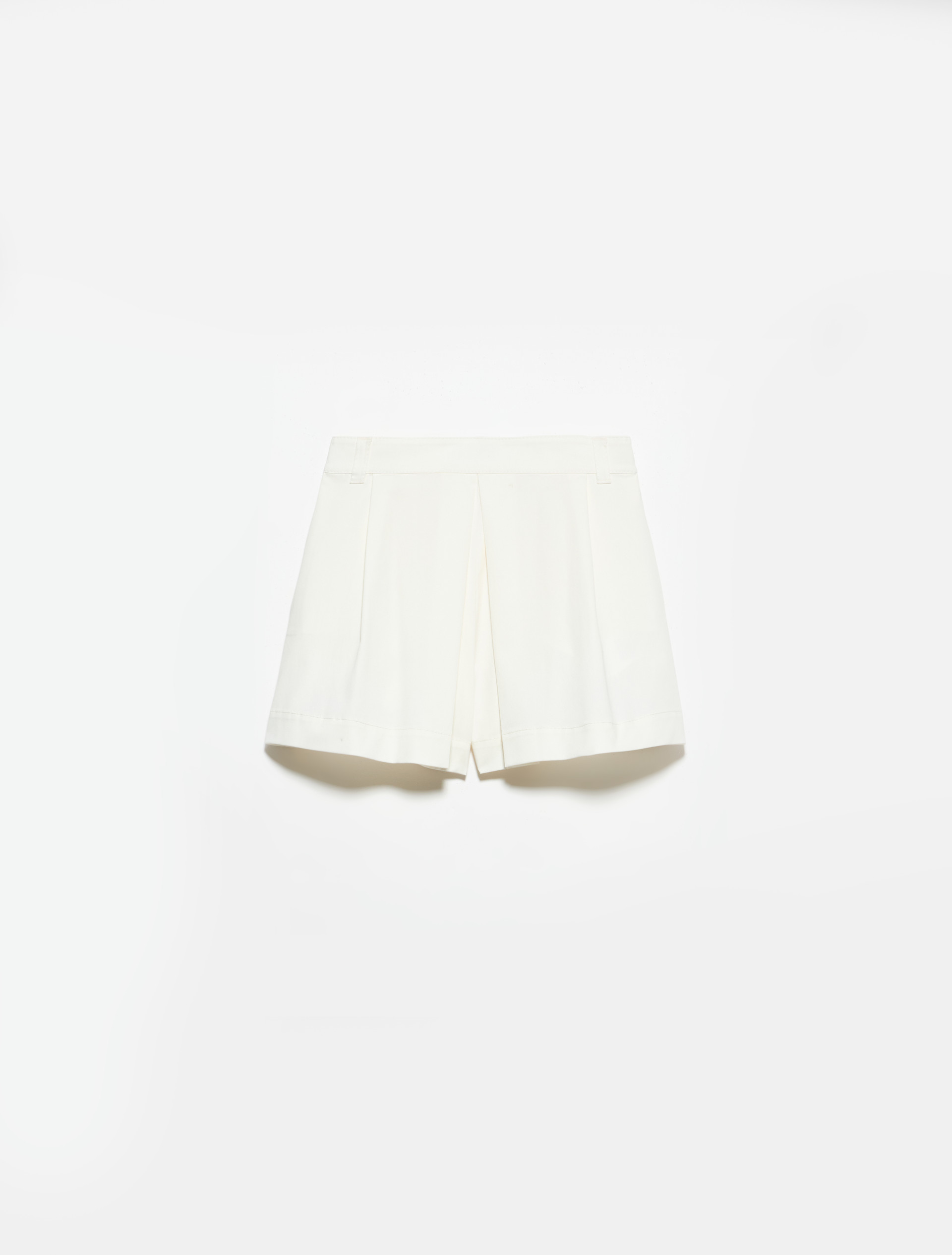 Cotton gabardine shorts - WHITE - MAX&Co. - 5