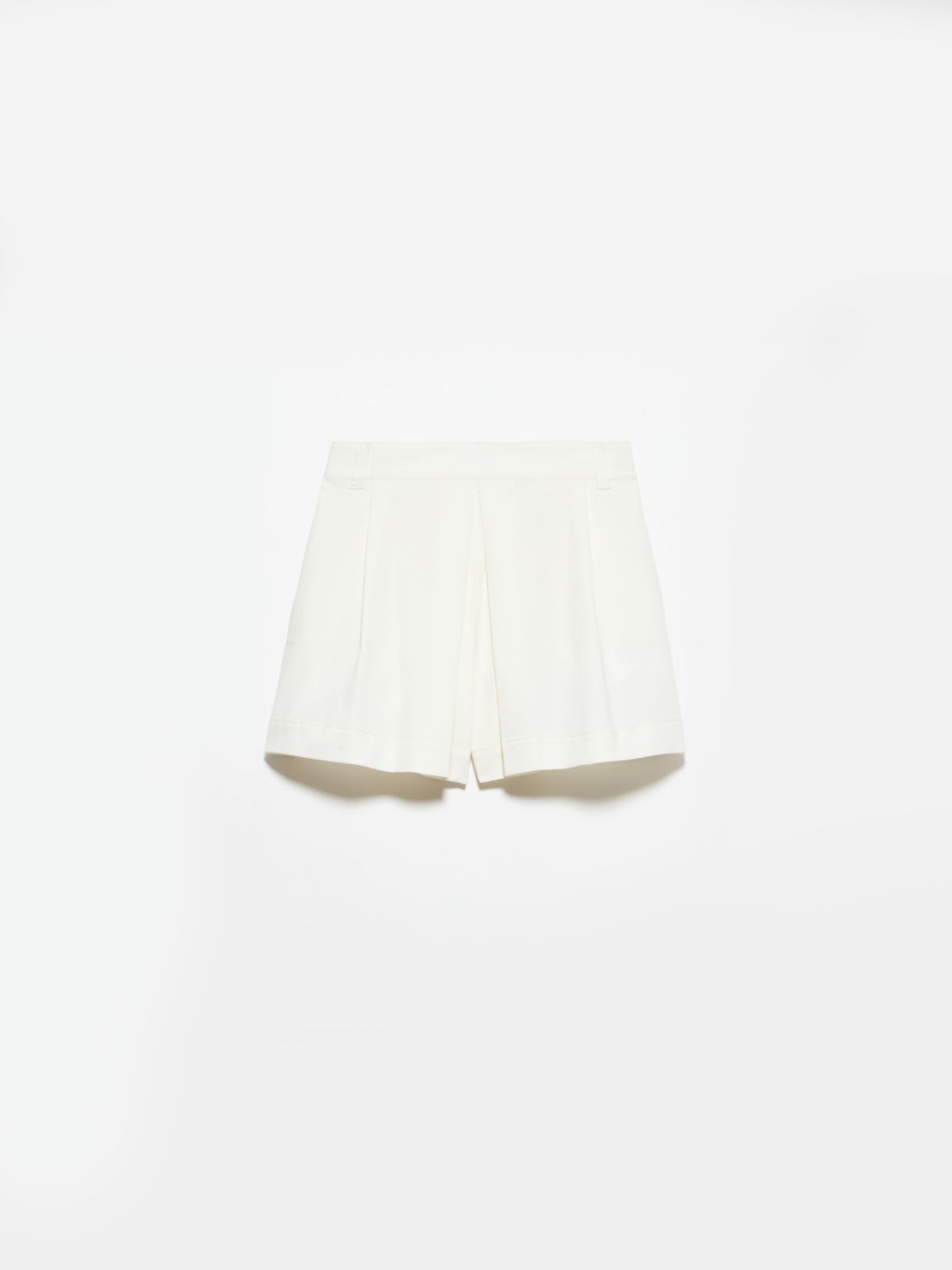 Cotton gabardine shorts - WHITE - MAX&Co. - 5
