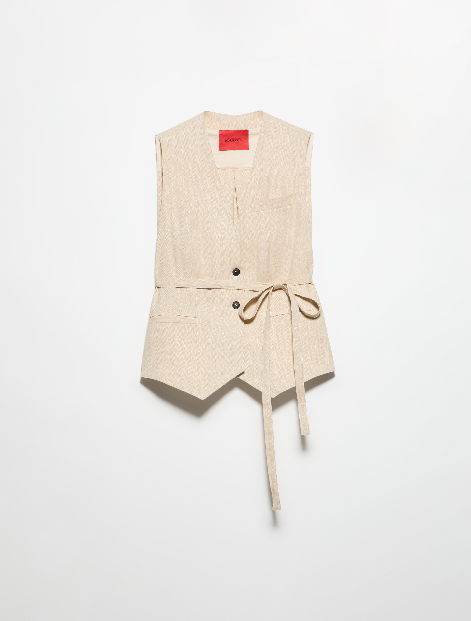 Linen and cotton gilet - ROPE - MAX&Co. - 5