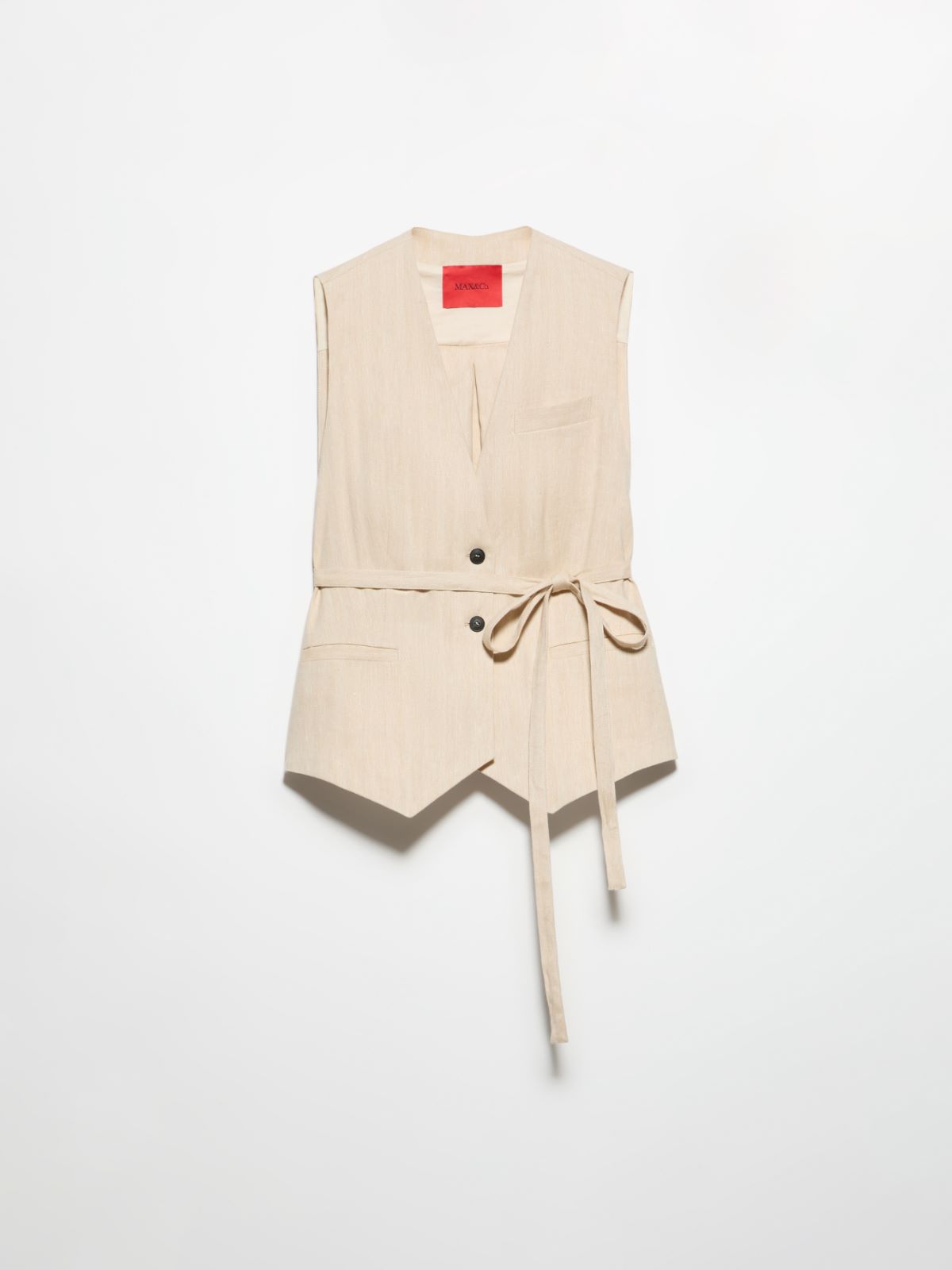 Linen and cotton gilet - ROPE - MAX&Co. - 5