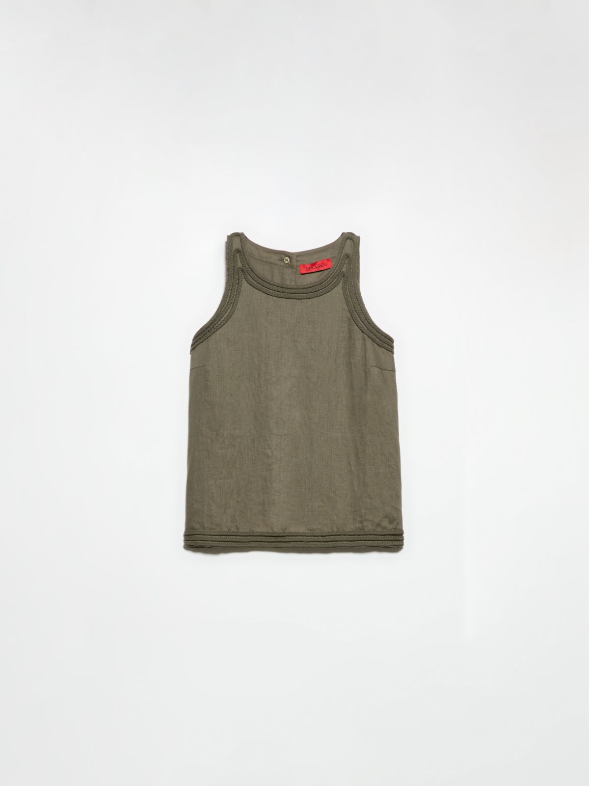 Passementerie linen top - KAKI - MAX&Co. - 5