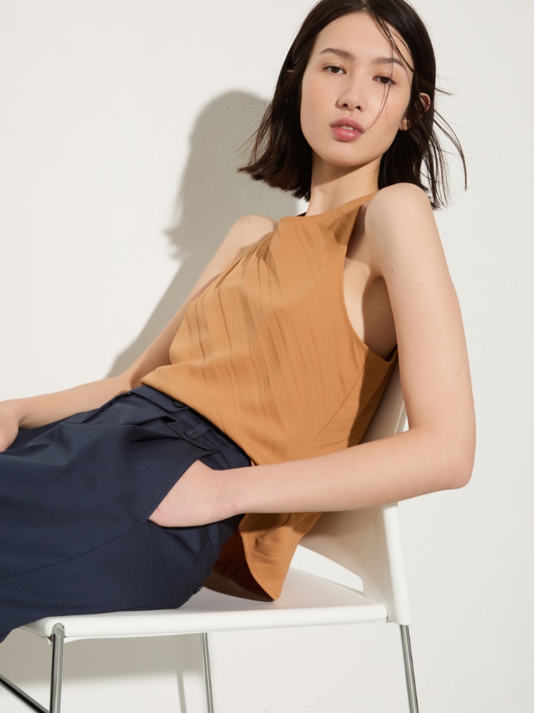 Crinkled envers-satin top - MAX&Co. - 3