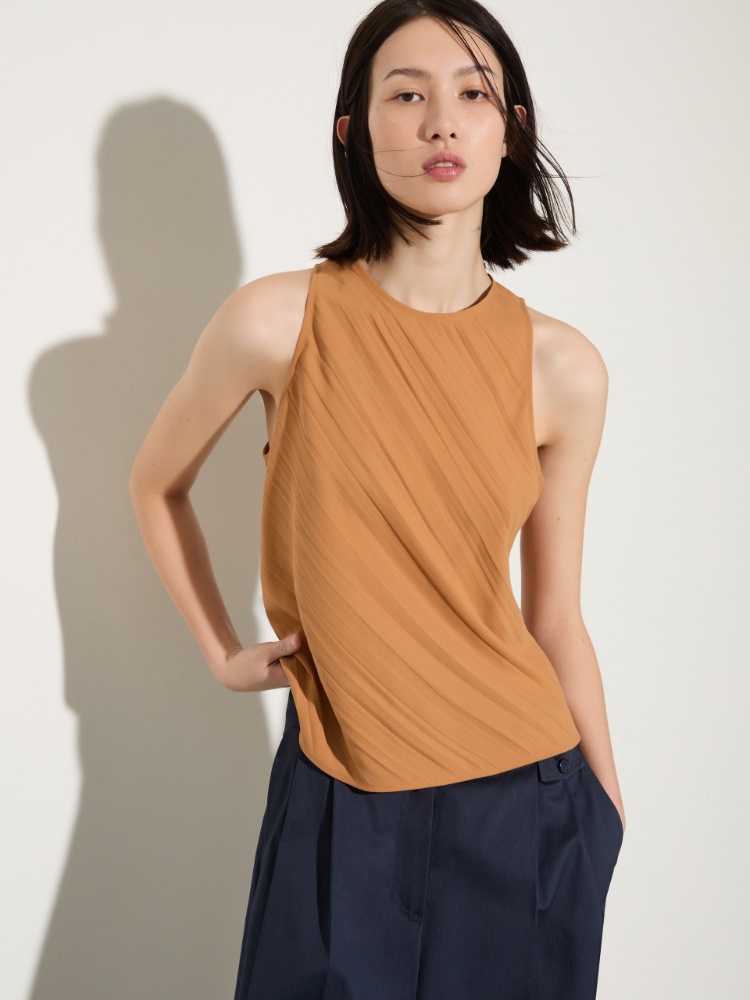 Crinkled envers-satin top - MAX&Co.