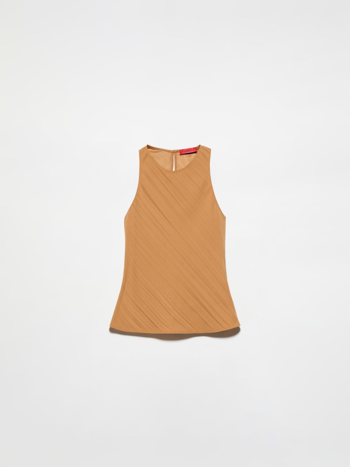 Crinkled envers-satin top - TERRA COTTA - MAX&Co. - 5