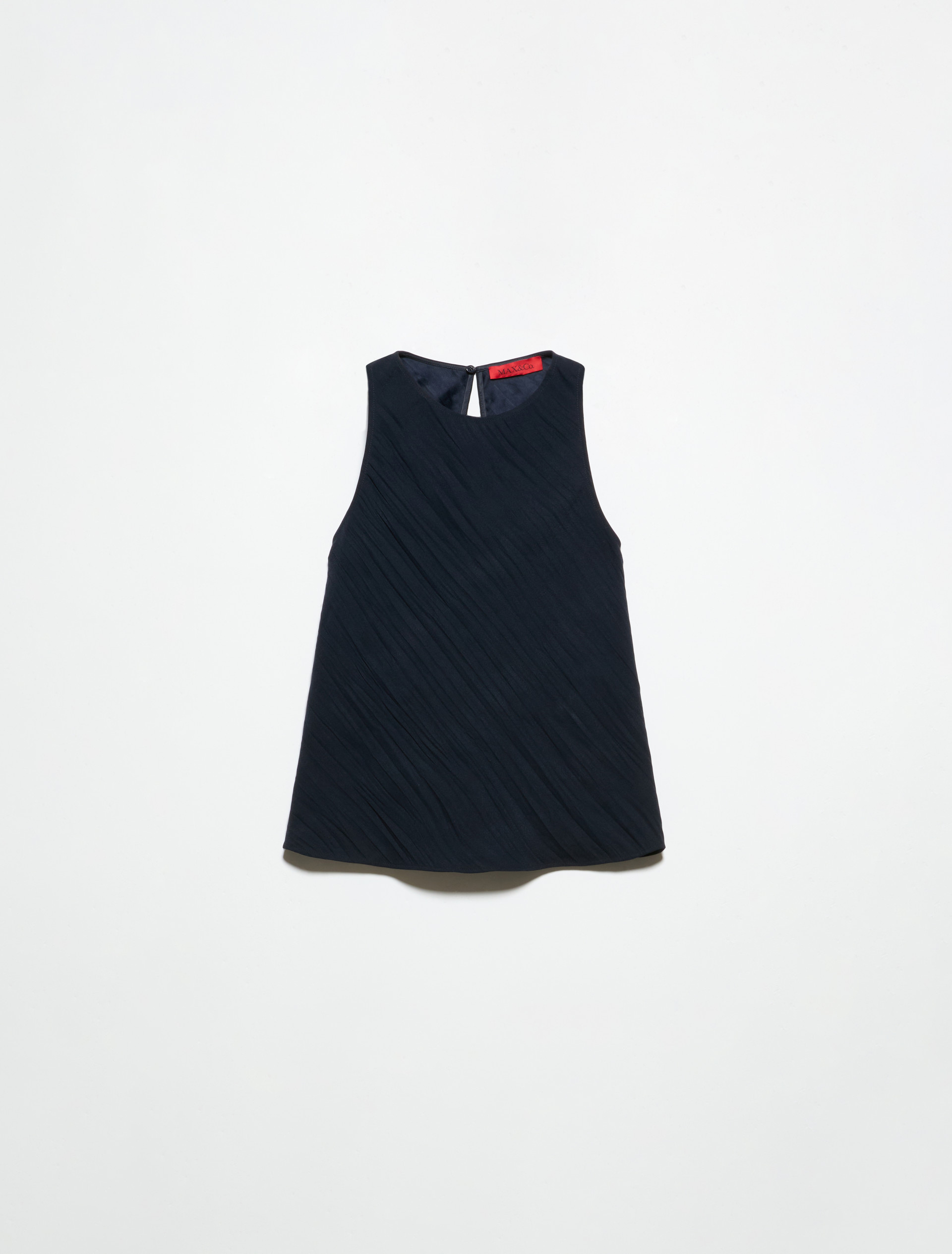 Crinkled envers-satin top, midnightblue | MAX&Co. Crinkled envers-satin top - MIDNIGHTBLUE - MAX&Co. - 5