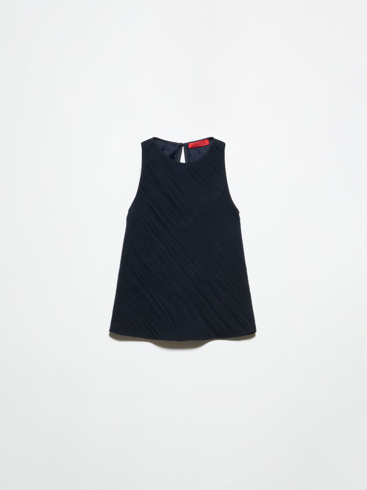 Crinkled envers-satin top, midnightblue | MAX&Co. Crinkled envers-satin top - MIDNIGHTBLUE - MAX&Co. - 5
