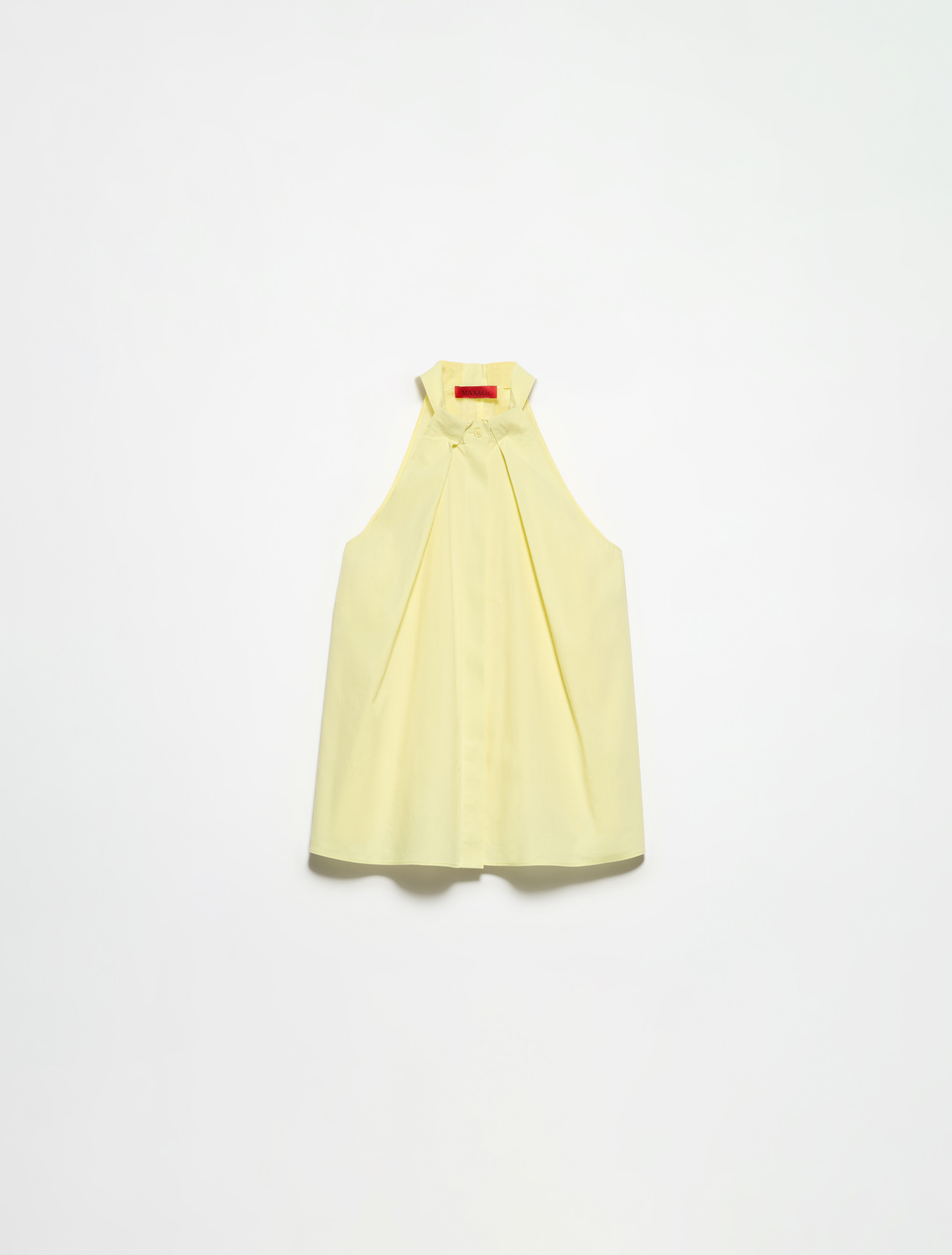 Neckholder-Top aus Popeline und Voile - ZITRONE - MAX&Co. - 5