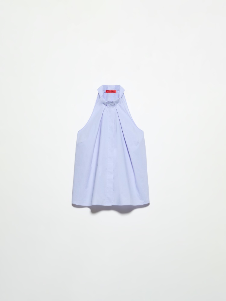 Neckholder-Top aus Popeline und Voile - MAX&Co. - 5