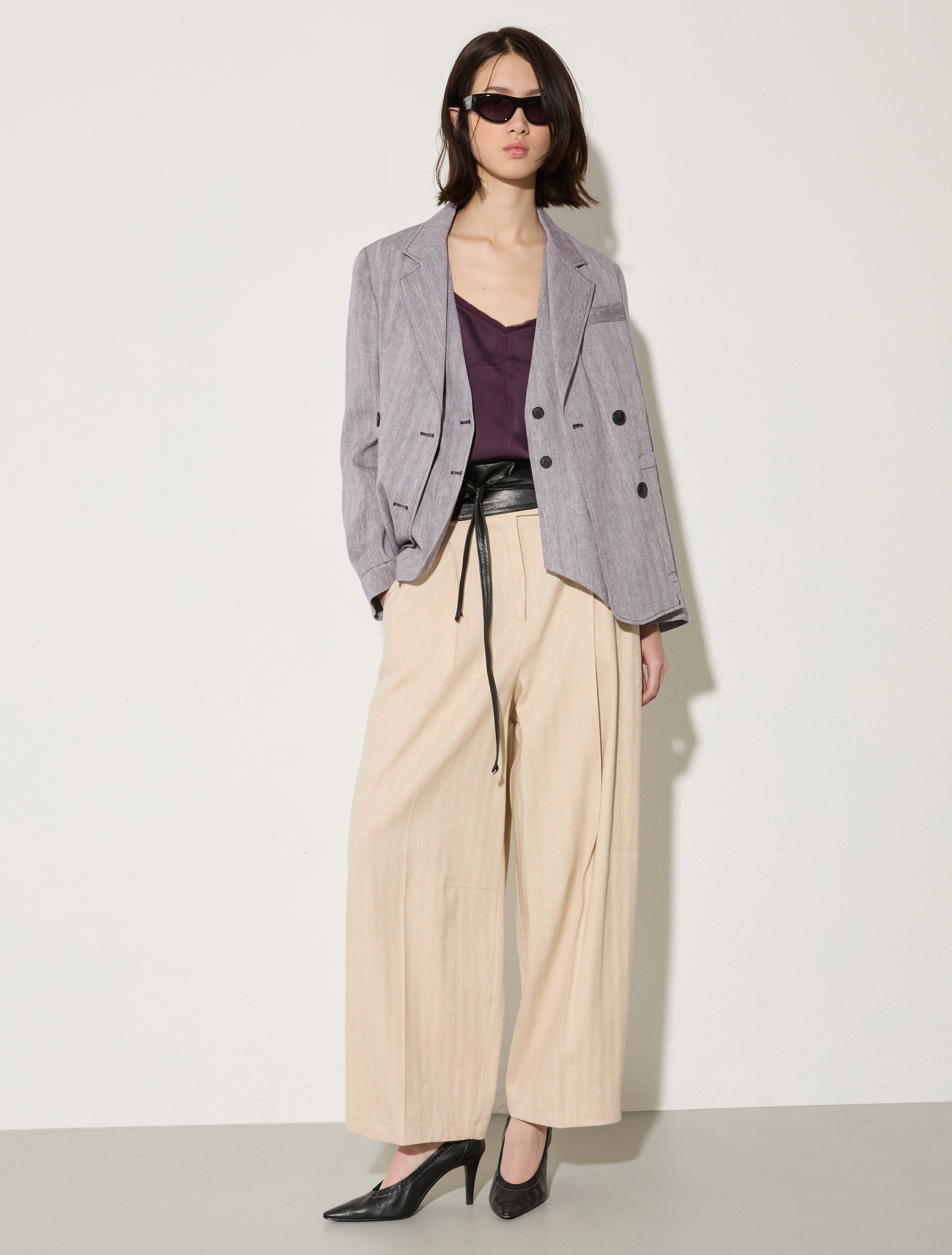 Oberteil aus fließendem Satin - AUBERGINE - MAX&Co. - 4