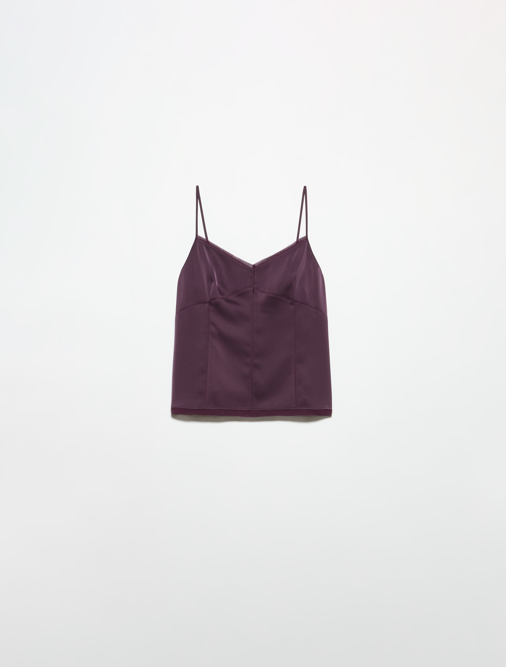 Oberteil aus fließendem Satin - AUBERGINE - MAX&Co. - 5