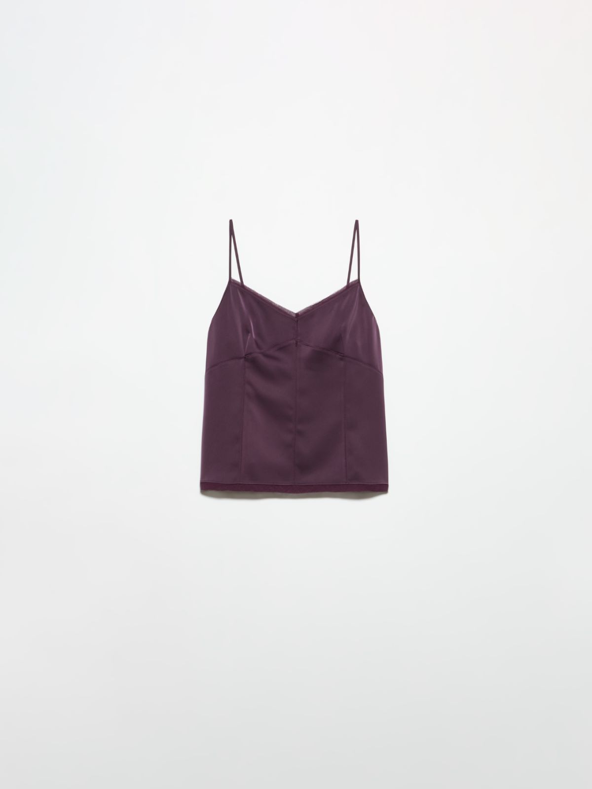 Oberteil aus fließendem Satin - AUBERGINE - MAX&Co. - 5