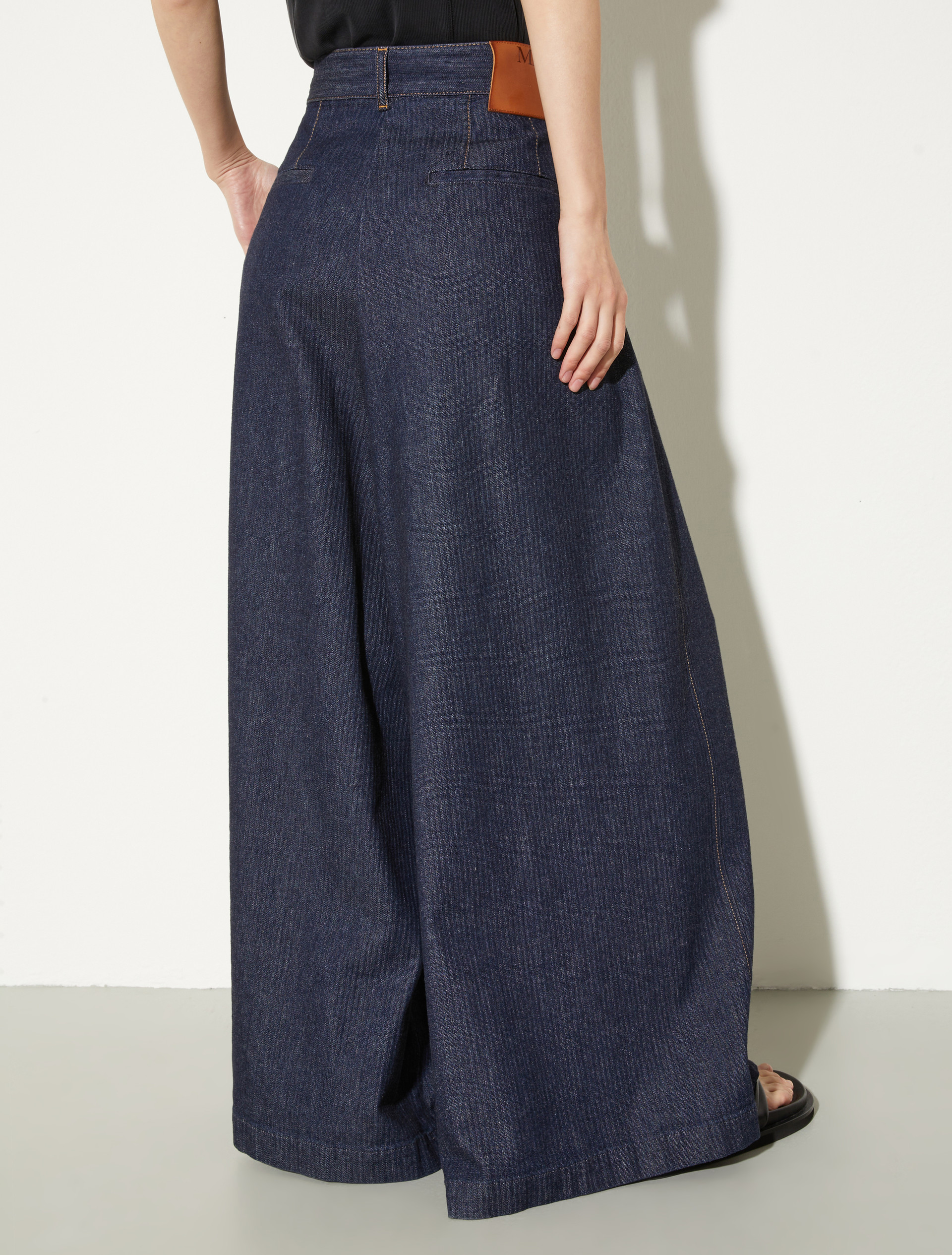 Textured denim maxi culottes - NAVY - MAX&Co. - 2