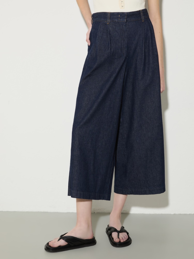 Textured denim maxi culottes - MAX&Co.