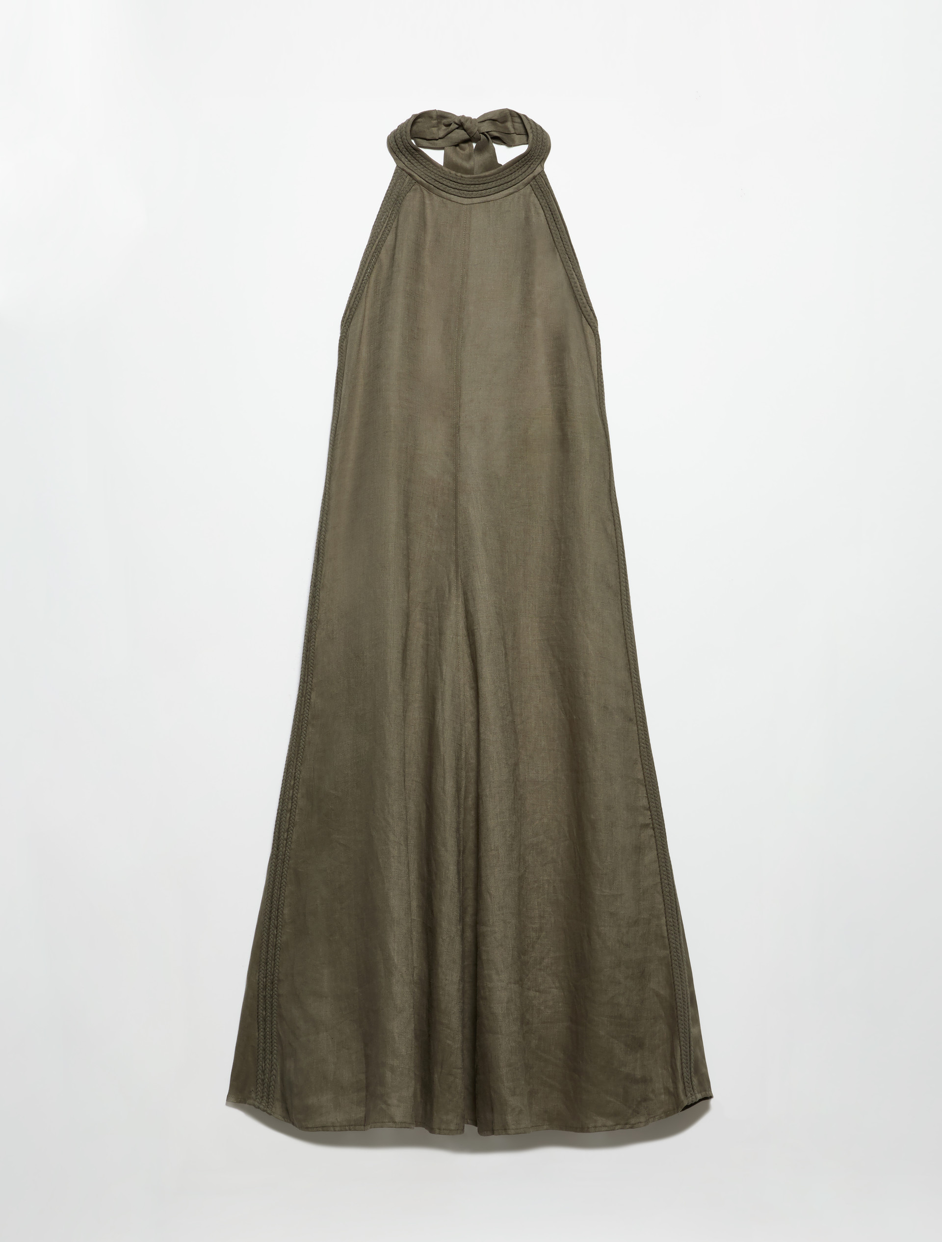 Passementerie linen dress - KAKI - MAX&Co. - 5